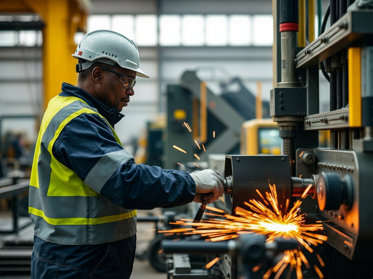 Worker on the factory floor
